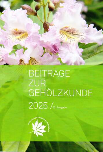 Beiträge zur Gehölzkunde 2025